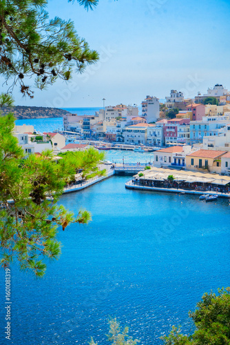 Fototapeta Naklejka Na Ścianę i Meble -  harbour of Agios Nikolaos, Crete, Greece
