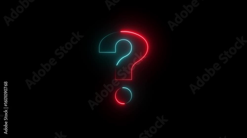 Question mark symbol 4k video
