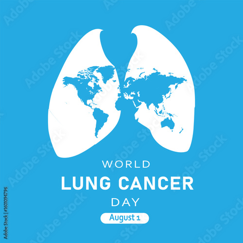 World lung cancer day awareness month. Lung Cancer Day. Logo vector illustration