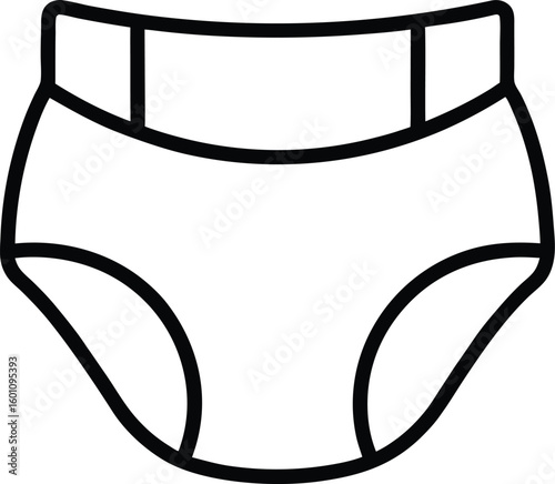 Wallpaper Mural baby diaper icon line art vector illustration on transparent background
 Torontodigital.ca