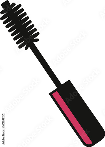 black mascara brush with pink detail clip art preview