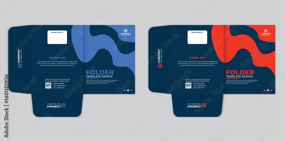 Fototapeta premium file folder and presentation template designed for business, corporate, office, and educational purposes. perfect for catalogs, brochures, annual reports, and professional document covers.