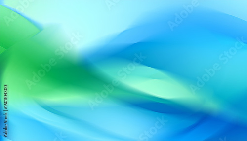 Abstract background, blue and green blur, illustration. Ai