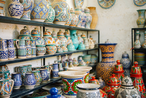 Traditional ceramics of Morocco in Fes