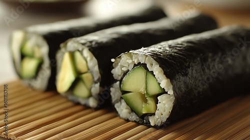 sushi asparagus on a plate