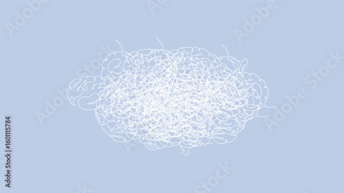 brain continuous one line drawing of isolated outline vector 