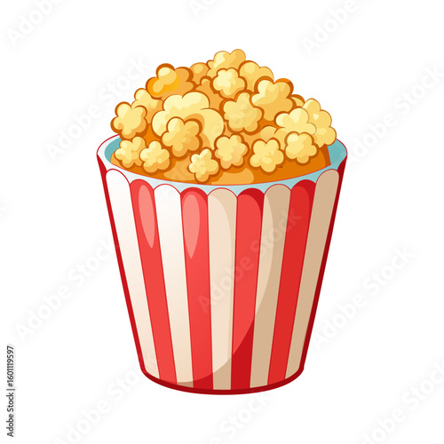 Popcorn in a paper bag vector illustration