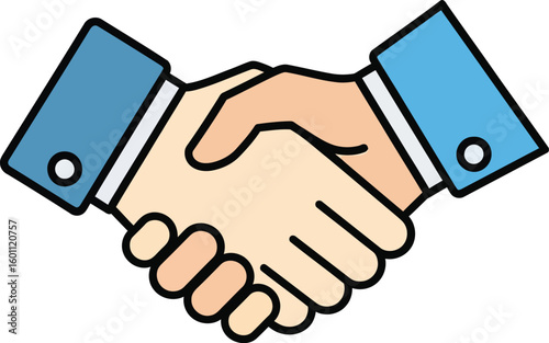 Business Partnership: Handshake Agreement Icon