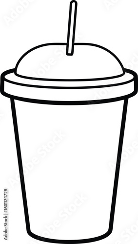 sippy cup icon line art vector illustration on transparent background
