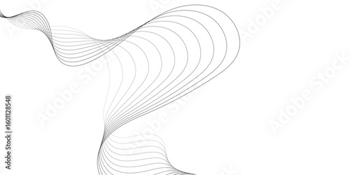 minimalist abstract background featuring wavy gray lines on a white backdrop creating a smooth and elegant pattern design for modern and creative wavey design.