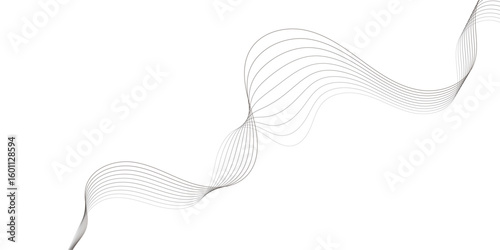 minimalist abstract background featuring wavy gray lines on a white backdrop creating a smooth and elegant pattern design for modern and creative wavey design.