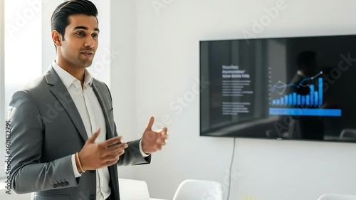 Young businessman in meeting