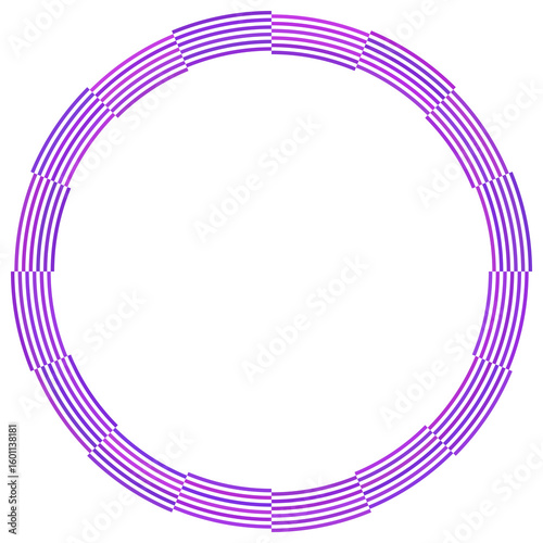 Abstract circle mirage technology frame.