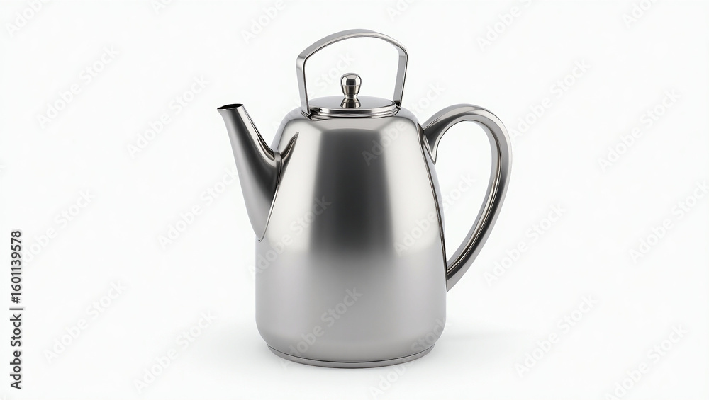 Obraz premium Metal Kettle – Transparent Background