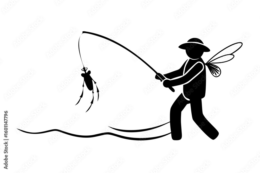 Obraz premium Minimalist abstract white curved line on a solid black background