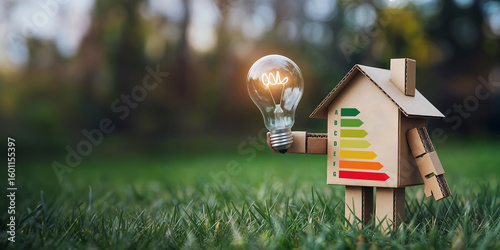 Performances énergétiques, dpe, transition écologique, maison basse consommation, espace vide pour du texte