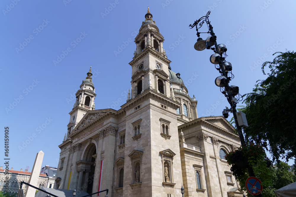 Fototapeta premium St. Stephen’s Basilica in Budapest with Twin Bell Towers