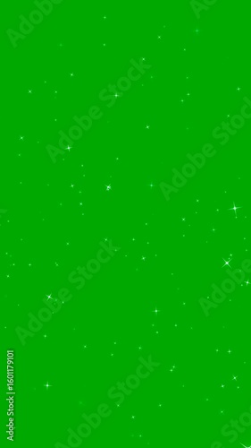 Glitter sparkle animated green screen. Floating sparkles animation. Particle lights effect background. Concept: Christmas, party, celebrate, birthday, holyday