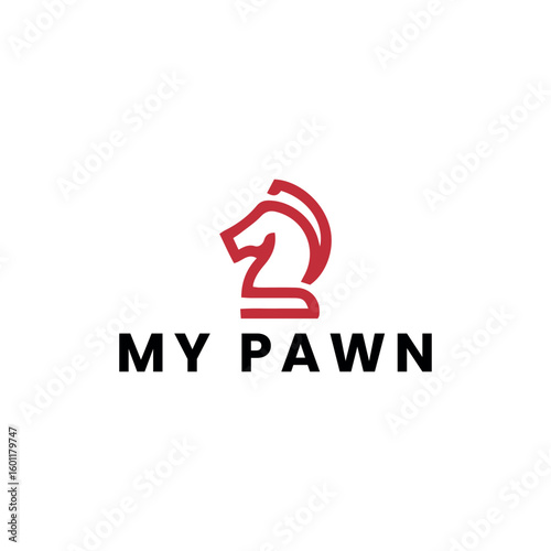 pawn logo design vector