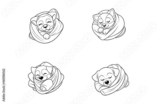 vector illustration of a cats