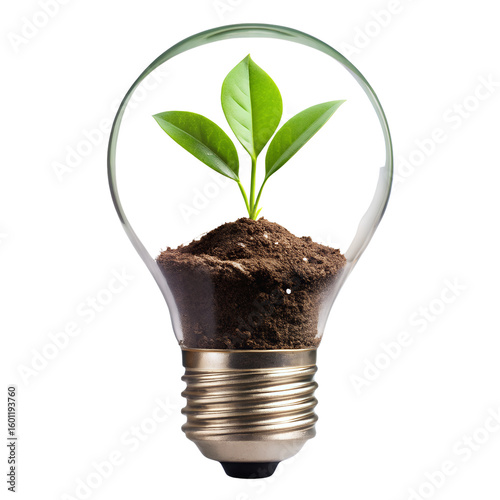 green energy saving light bulb isolated on white background. PNG Transparent file type with high definition quality And vibrant color grading Available.