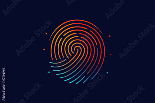 Glowing Fingerprint Forming from Light Particles