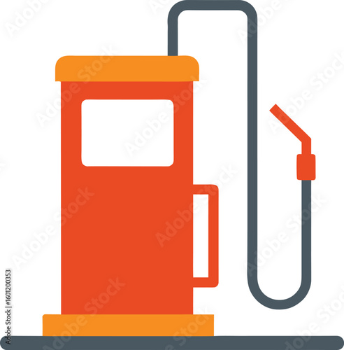 Gas station fuel pump icon with red and blue accents