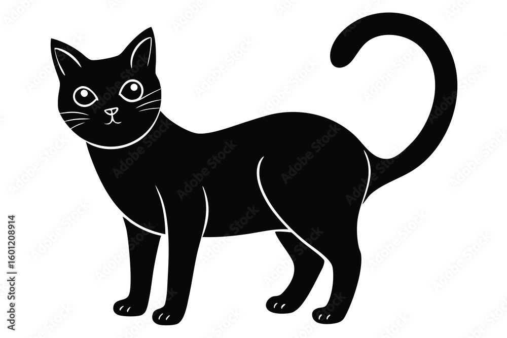 black cat vector icon black cat vector icon