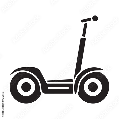 Minimalist Segway silhouette icon side view