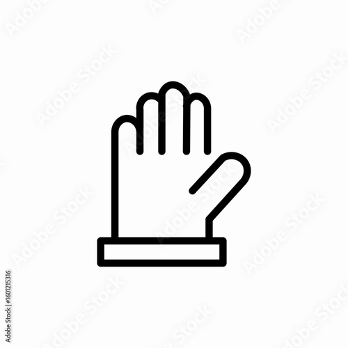 cleaning gloves icon sign vector
