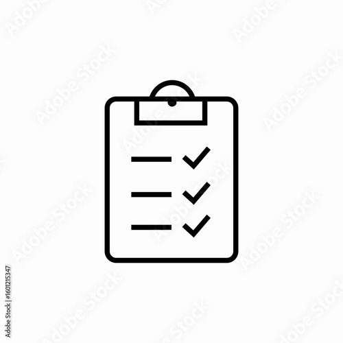 clipboard checklist icon sign vector