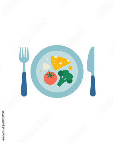 plate with fork and spoon