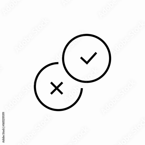 yes and no icon sign vector