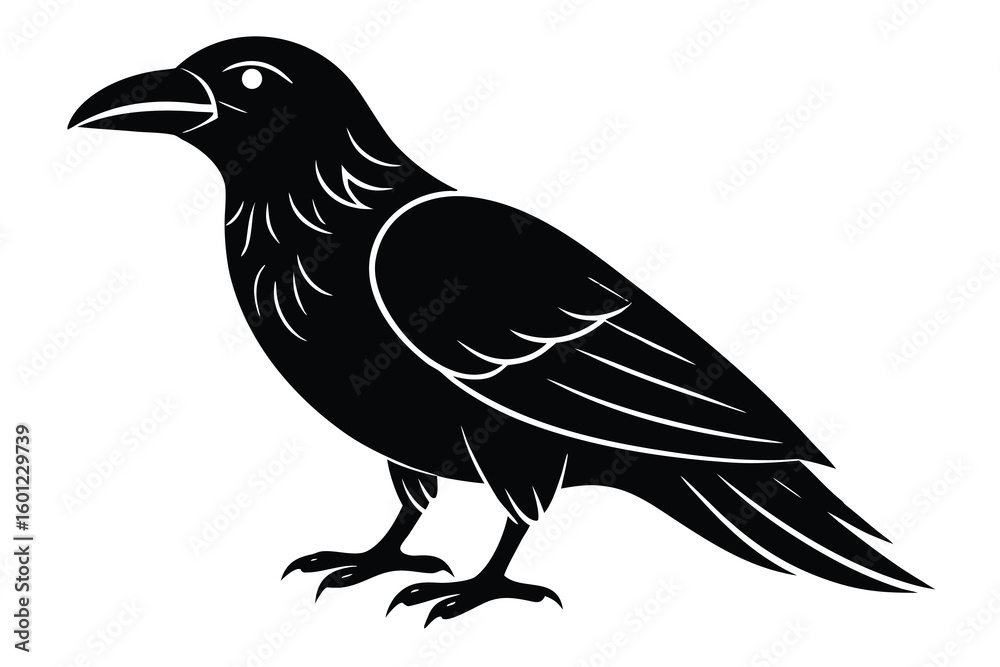 Fototapeta premium raven vector icon