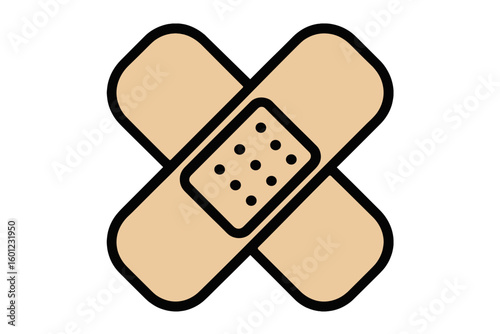 Vector Illustration of Crisscross Bandage Icon