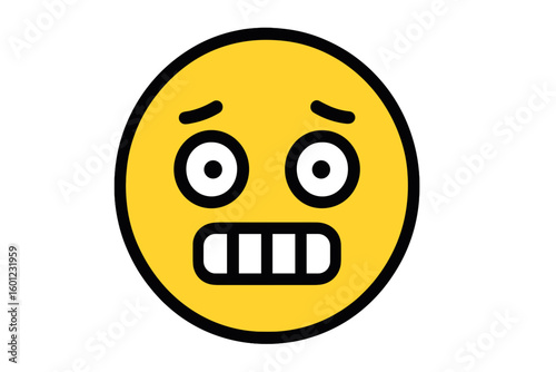 Vector Illustration of Scared Face Icon