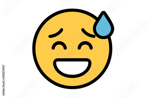 Vector Illustration of Embarrassed Face Icon