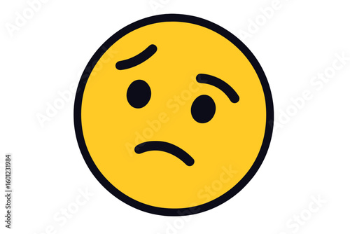 Vector Illustration of Confused Face Icon