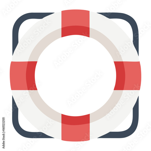Lifebuoy Vector Icon Water Safety Rescue Emergency Aid