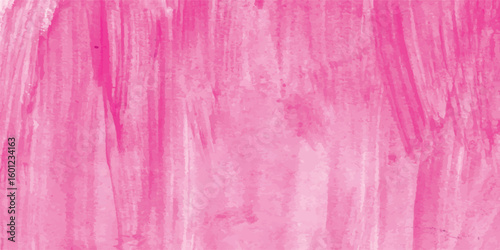 Vibrant Hot Pink Watercolor Brush Stroke Texture for Bold and Artistic Backgrounds in Fashion and Design Projects