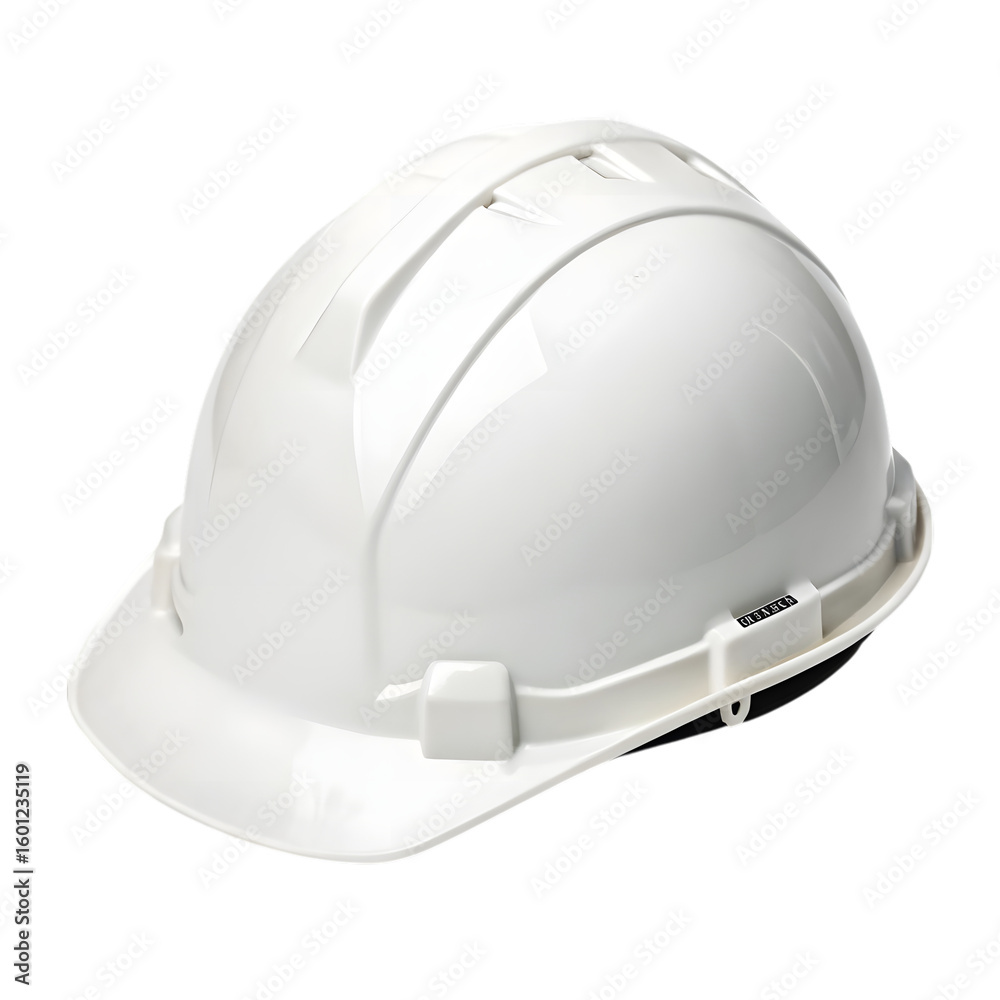 Fototapeta premium White Hard Hat: Safety Gear for Construction Workers