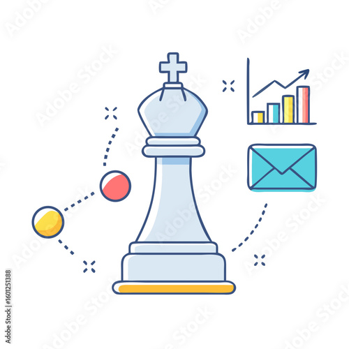 Strategic Business Planning and Marketing with a Chess King Figure