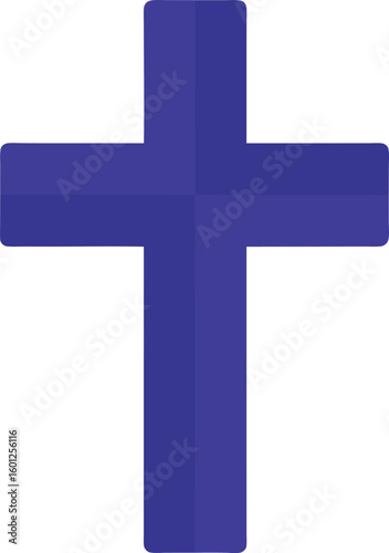 Christian faith cross icon with white background