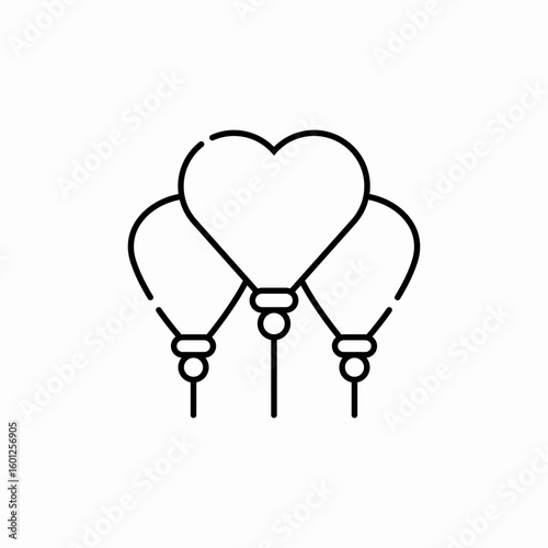 holiday balloons icon sign vector