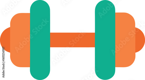 Dumbbell fitness training icon on white background