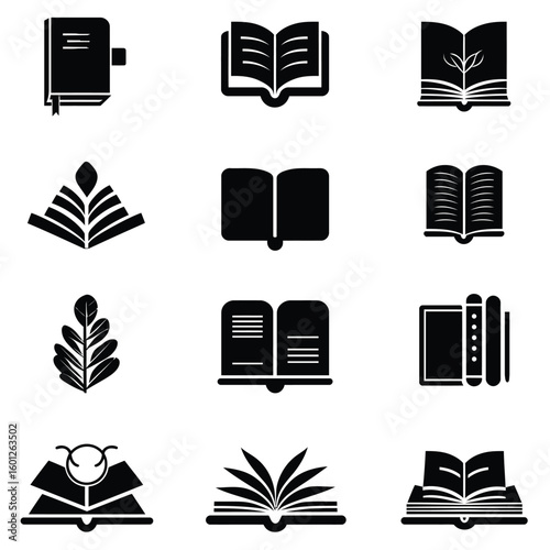 Set of Books icon. Education set vector icon 