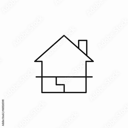 house split level icon sign vector