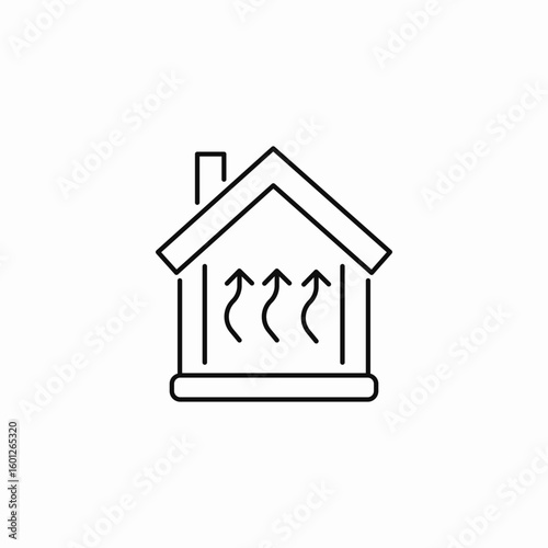 house warming arrows icon sign vector