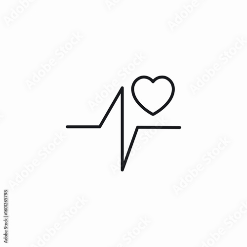 heart rate cardiology icon sign vector