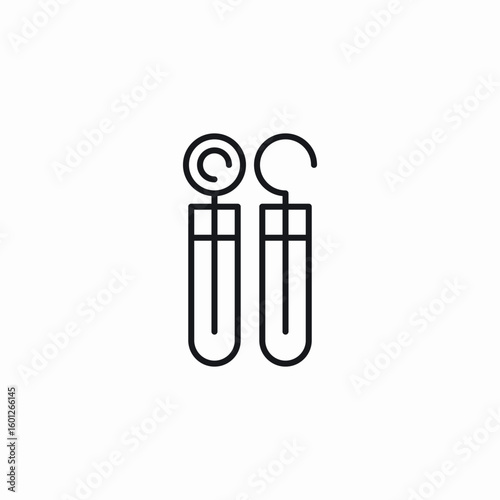 medical tube icon sign vector